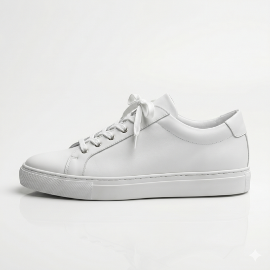 White Belmont Leather Sneakers